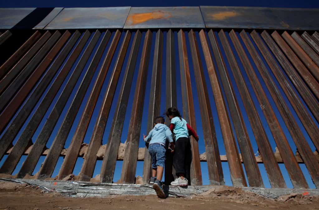 Man standing at border