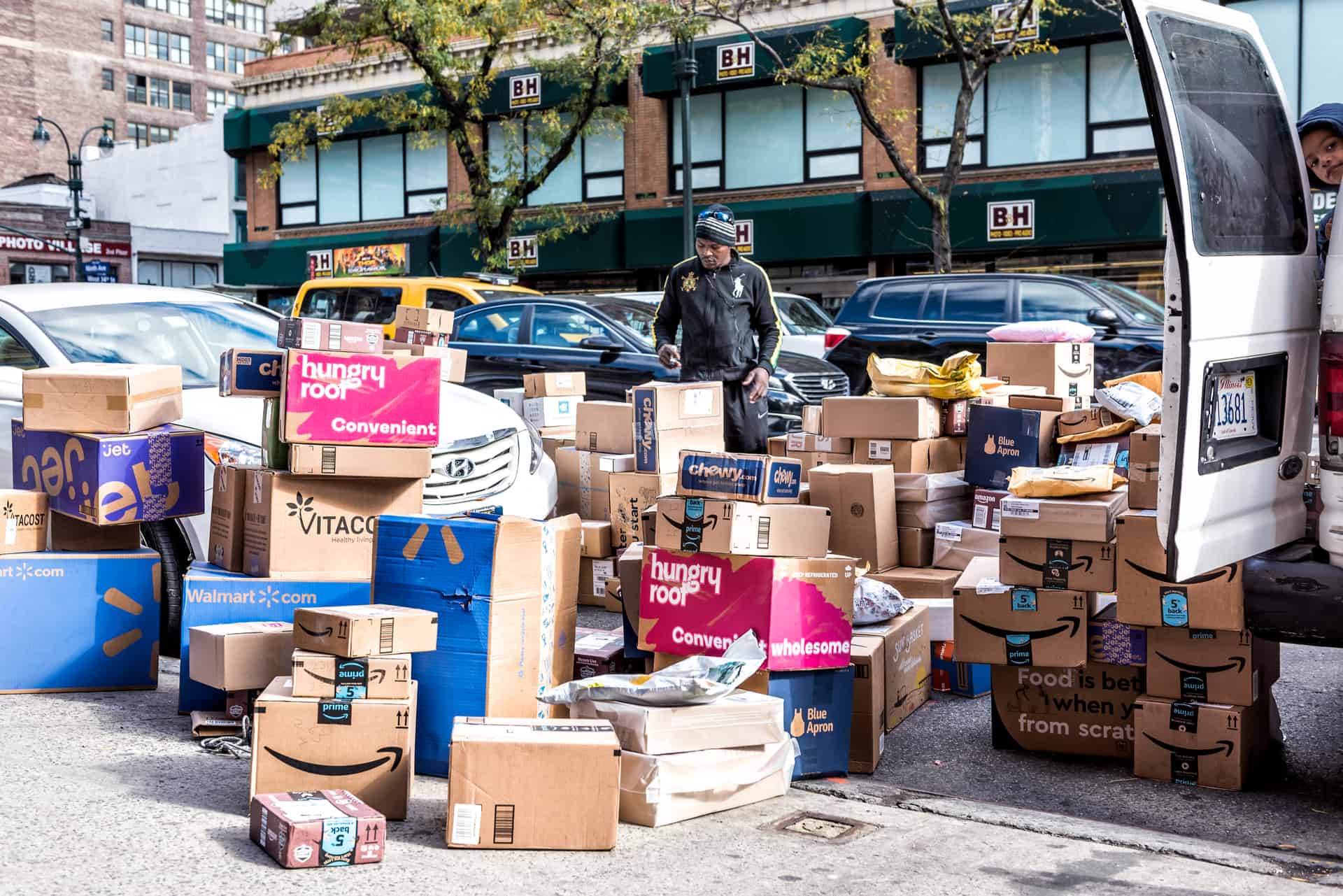 Delivery Man with Packages