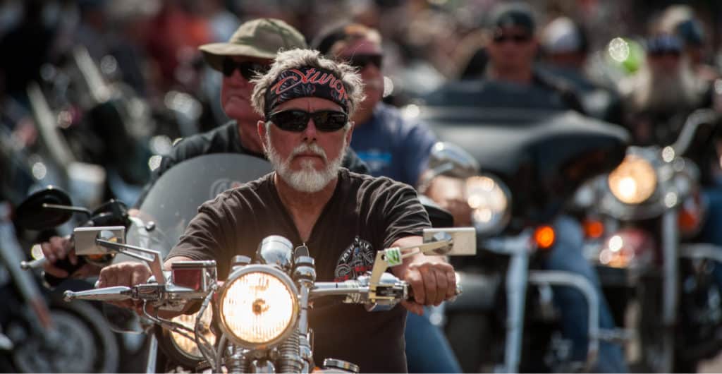 Motorcyclists Riding through Sturgis, SD