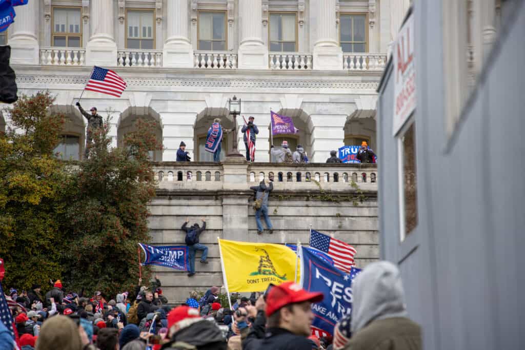 Protestors descend upon Capitol Hill to contest the certification of the Presidential Election