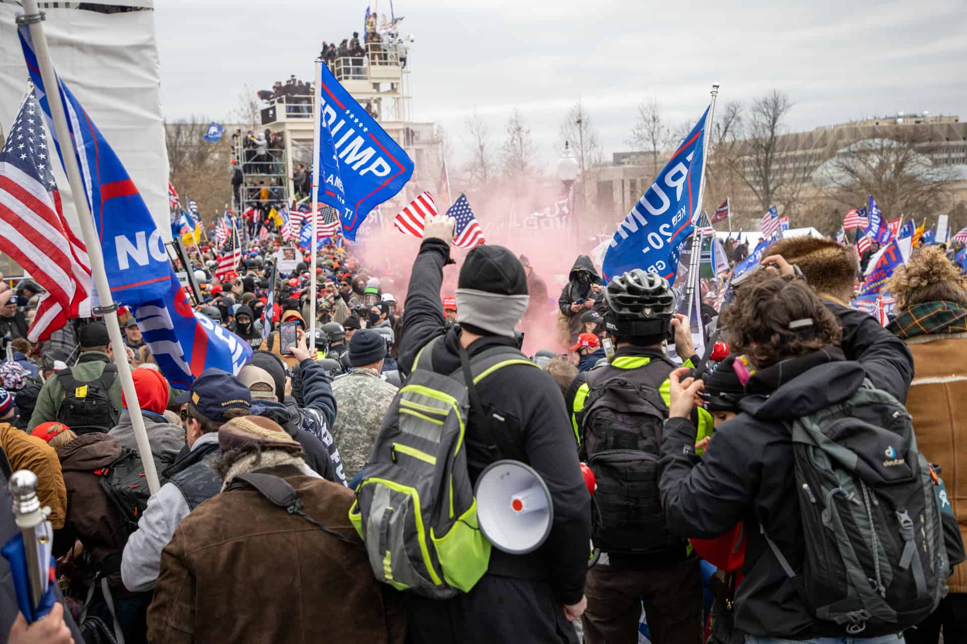 Protestors descend upon Capitol Hill to contest the certification of the Presidential Election