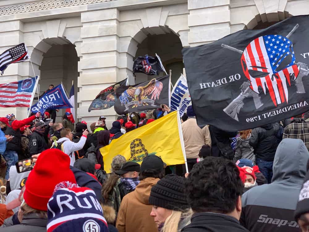 Trump supporters rioting at the US Capitol