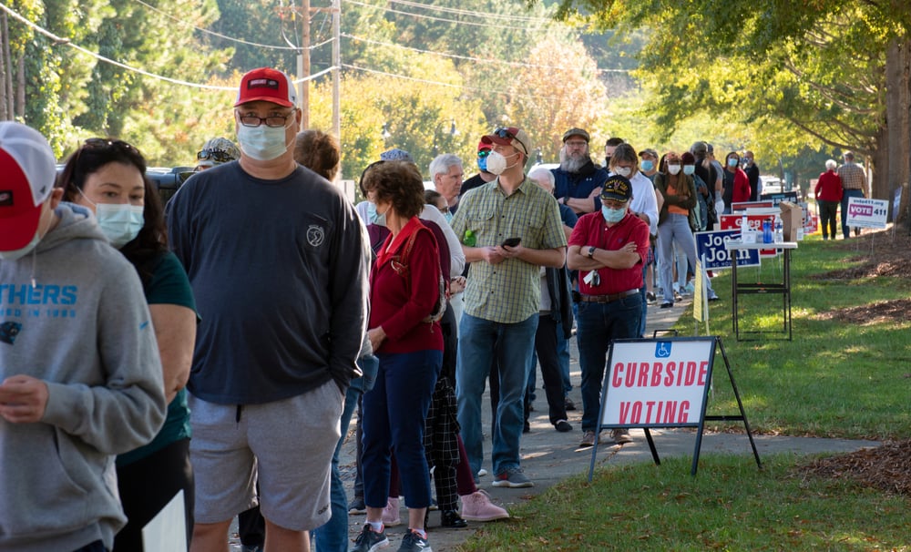 North Carolina Voters in Line