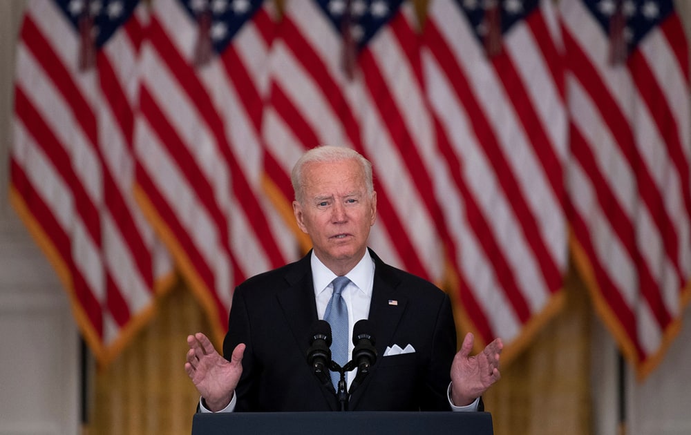 Joe Biden discussing Afghanistan