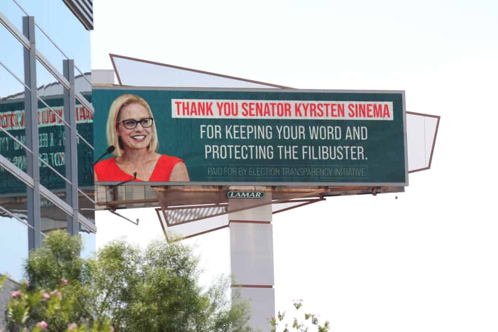 Billboard with Kyrsten Sinema