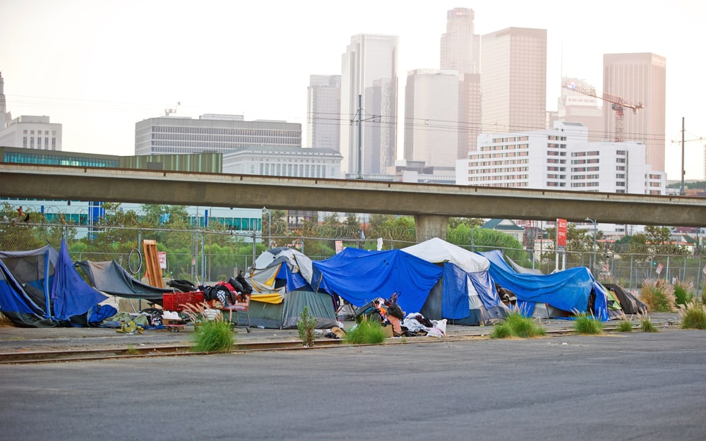 Shantytown in Los Angeles