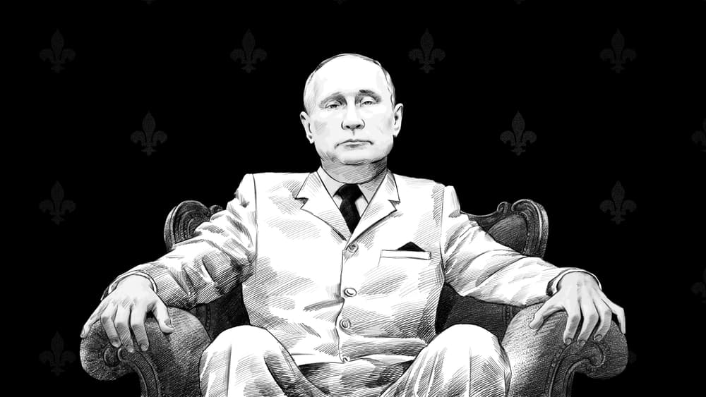 Vladimir Putin Portrait Drawing Illustration April 20,,2020