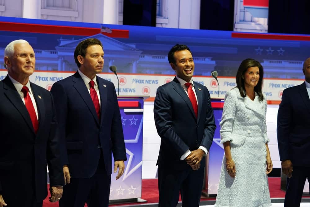 Republican candidates for presidents on the debate stage