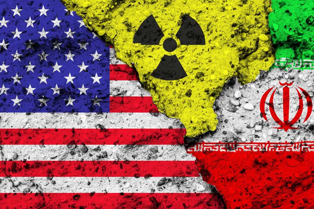 US / Iran Biohazard Flags