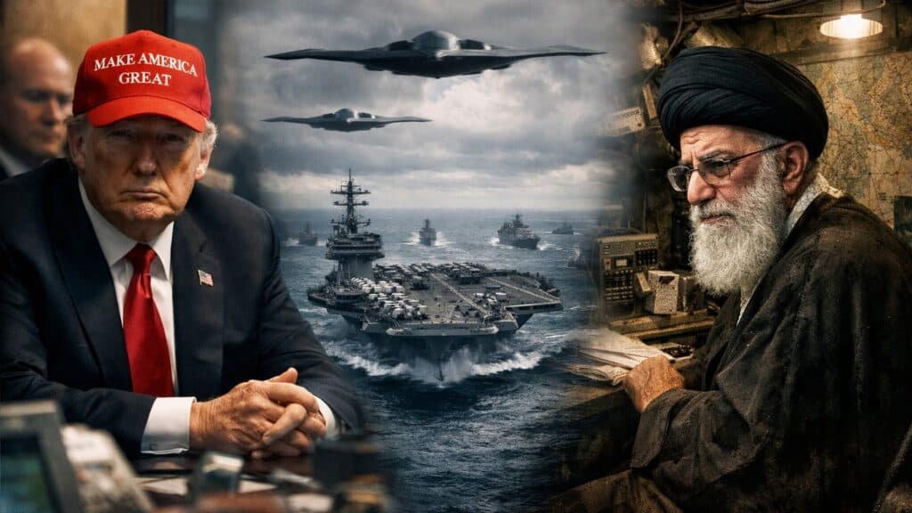 Trump and the Ayatollah, with an aircraft carrier in between them