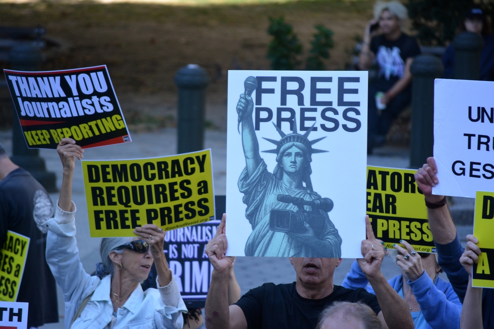 Free Press and other Protest Signs