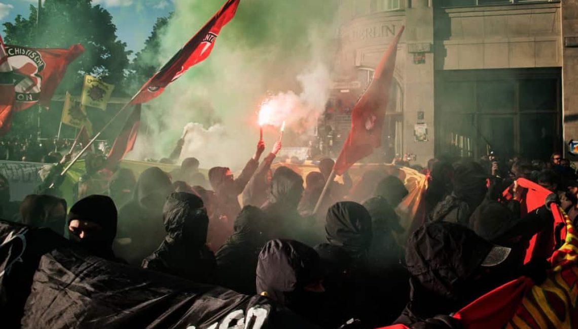 05-01-2018,Berlin,germany.international,Workers,Day,Celebrations,And,Protesting,.antifa,Marching