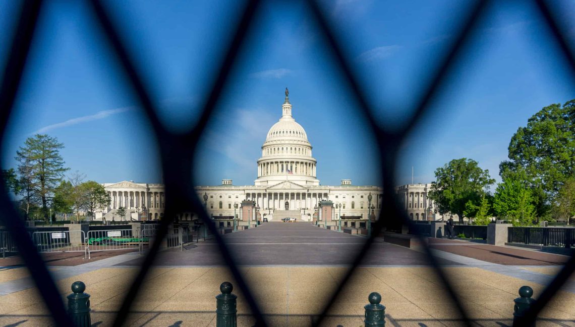 Capitol Building behind a fence