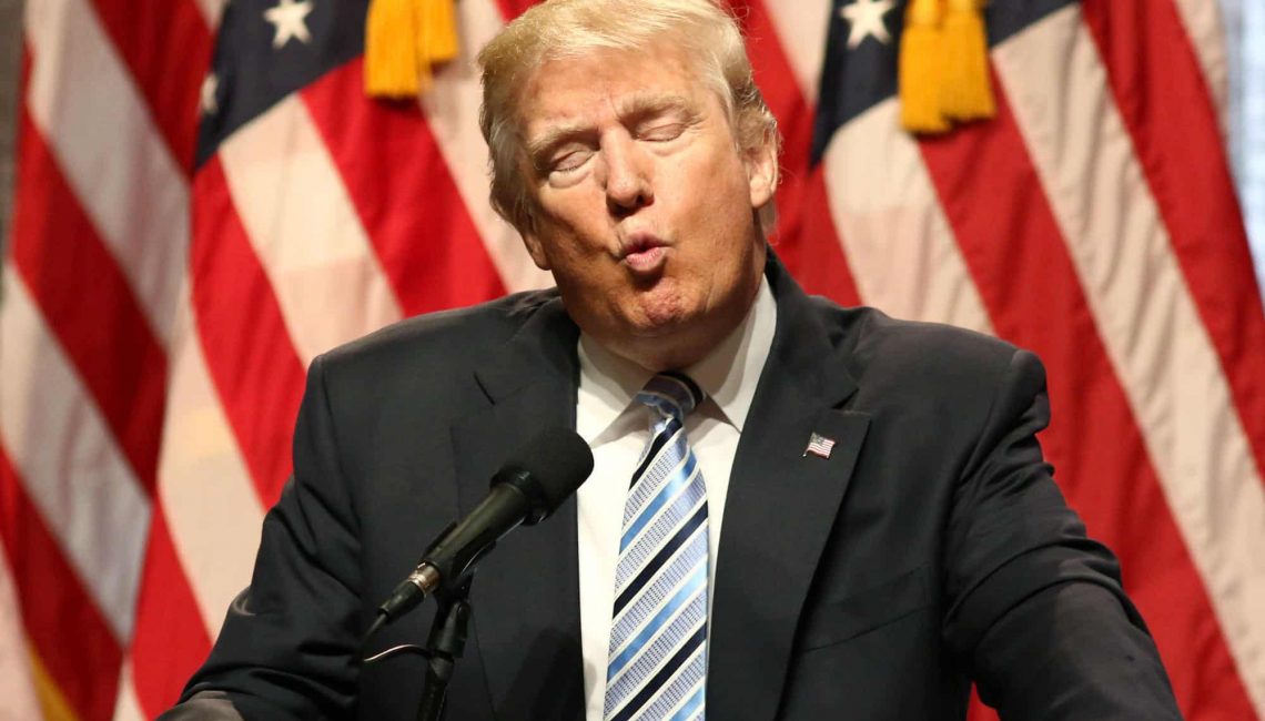 Trump with Puckered Lips