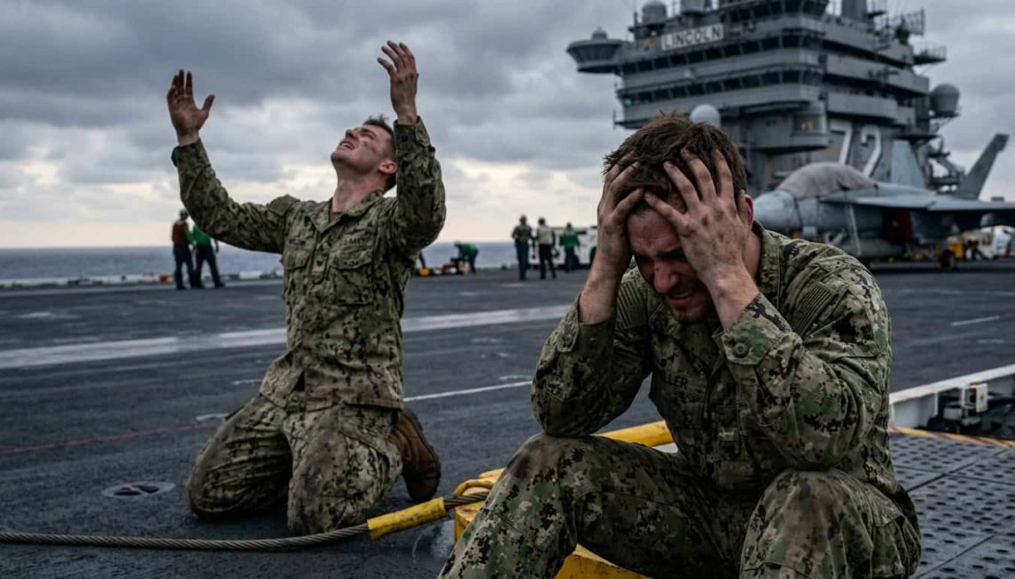 On the Deck of the USS Abraham Lincoln